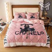 Chanel Bedding Sets Chanel Lady Pinky Premium Luxury Brand Bedding Set Duvet Cover Home Decor Special Gift.jpg - demo10