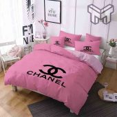 Chanel Bedding Sets Chanel Light Pink Printed Bedding Sets Quilt Sets Duvet Cover Luxury Brand Bedding Decor Bedroom Sets.jpg - demo10