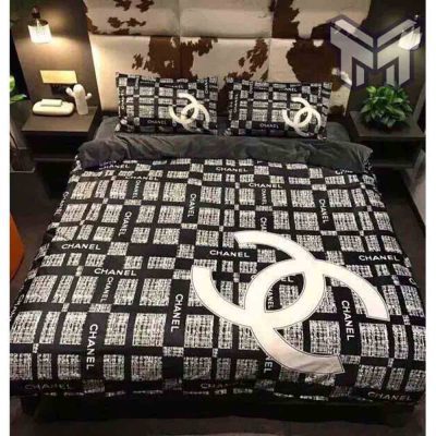 Chanel Bedding Sets, Chanel Logo New Luxury Fashion Brand Bedding Set Bedspread Duvet Cover Set