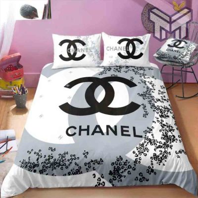 Chanel Bedding Sets, Chanel New Hot Logo Luxury Brand Bedding Set Bedspread Duvet Cover Set Home