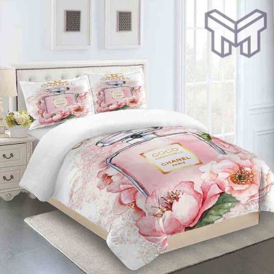 Chanel Bedding Sets, Chanel Paris Coco Luxury Brand Premium Bedding Set Duvet Cover Home Decor