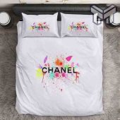 Chanel Bedding Sets Chanel Paris Colorful Bedding 3d Printed Bedding Sets Quilt Sets Duvet Cover Luxury Brand Bedding Decor Bedroom Sets.jpg - demo10