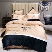 Chanel Bedding Sets Chanel Paris Cream Luxury Brand Premium Bedding Set Duvet Cover Home Decor 1.jpg - demo10