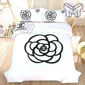 Chanel Bedding Sets Chanel Paris White Big Roses Bedding 3d Printed Bedding Sets Quilt Sets Duvet Cover Luxury Brand Bedding Decor Bedroom Sets 1.jpg - demo10