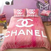 Chanel Bedding Sets, Chanel Pink Luxury Brand High-End Bedding Set Home Decor