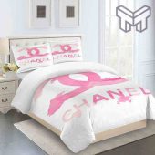 Chanel Bedding Sets Chanel Pinky Fashion Big Logo Luxury Brand Bedding Set Home Decor 1.jpg - demo10