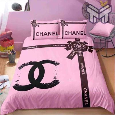 Chanel Bedding Sets, Chanel Pinky Hot New Brown Luxury Brand Bedding Set Bedspread Duvet Cover Set
