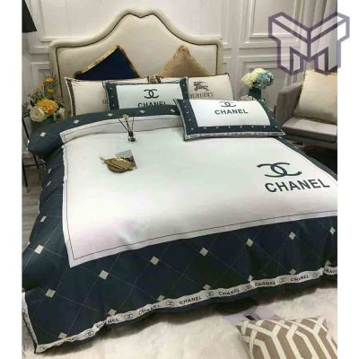 Chanel Bedding Sets, Chanel Printed Bedding Sets Quilt Sets Duvet Cover Luxury Brand Bedding Decor