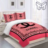 Chanel Bedding Sets Chanel Red Fashion Logo Luxury Brand Bedding Set Home Decor.jpg - demo10