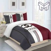Chanel Bedding Sets Chanel Red Grey White Luxury Brand Premium Bedding Set Duvet Cover Home Decor.jpg - demo10