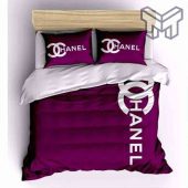 Chanel Bedding Sets Chanel Violet Printed Bedding Sets Quilt Sets Duvet Cover Luxury Brand Bedding Decor Bedroom Sets 1.jpg - demo10