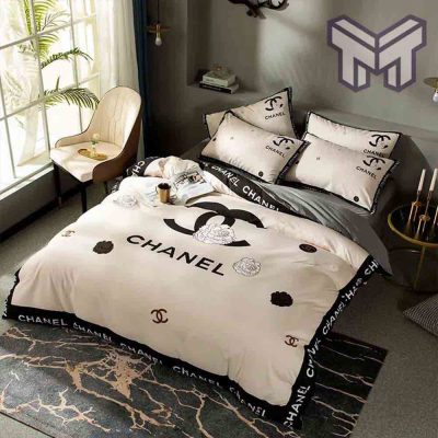 Chanel Bedding Sets, Chanel White Bedding Sets Quilt Sets Duvet Cover Home Decor