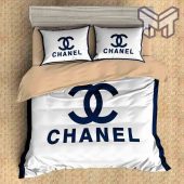 Chanel Bedding Sets Chanel White In Blue Luxury Brand High End Bedding Set Home Decor.jpg - demo10
