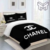 Chanel Bedding Sets Chanel White Logo Black Luxury Brand Bedding Set Duvet Cover Home Decor.jpg - demo10