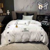 Chanel Bedding Sets Chanel White Luxury Brand High End Bedding Set Home Decor.jpg - demo10