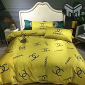 Chanel Bedding Sets Chanel Yellow Bedding 3d Printed Bedding Sets Hot Quilt Sets Duvet Cover Luxury Brand Bedding Decor Bedroom Sets.jpg - demo10