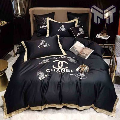 Chanel Bedding Sets, Coco Chanel Black Luxury Brand High-End Bedding Set Home Decor