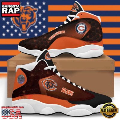 NFL Chicago Bears New Design Air Jordan 13 Running Sneakers Shoes