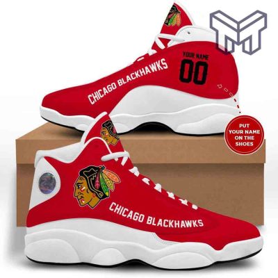 Chicago Blackhawks Nhl Retro Air Jordan13 Custom Shoes