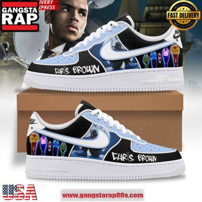 Chris Brown Blue Sky Nike Air Force 1 Sneakers Shoes 1 Sneaker