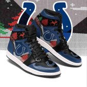 NFL Christmas Ugly Pattern Indianapolis Colts NFL JD1 Boot Sneakers Shoes