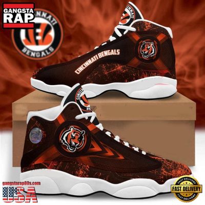 NFL Cincinnati Bengals New Design Air Jordan 13 Running Sneakers Shoes For Fans