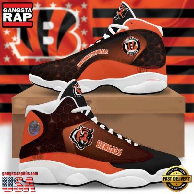 NFL Cincinnati Bengals New Design Air Jordan 13 Running Sneakers Shoes