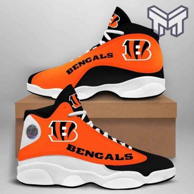 Cincinnati Bengals Nfl Big Logo Fans Sport Air Jordan13 Shoes