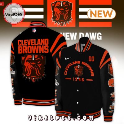 Cleveland Browns 2024 Black Baseball Jacket