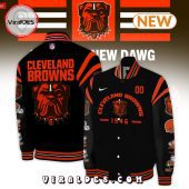 Cleveland Browns 2024 Black Baseball Jacket Handsome As Usual - demo10
