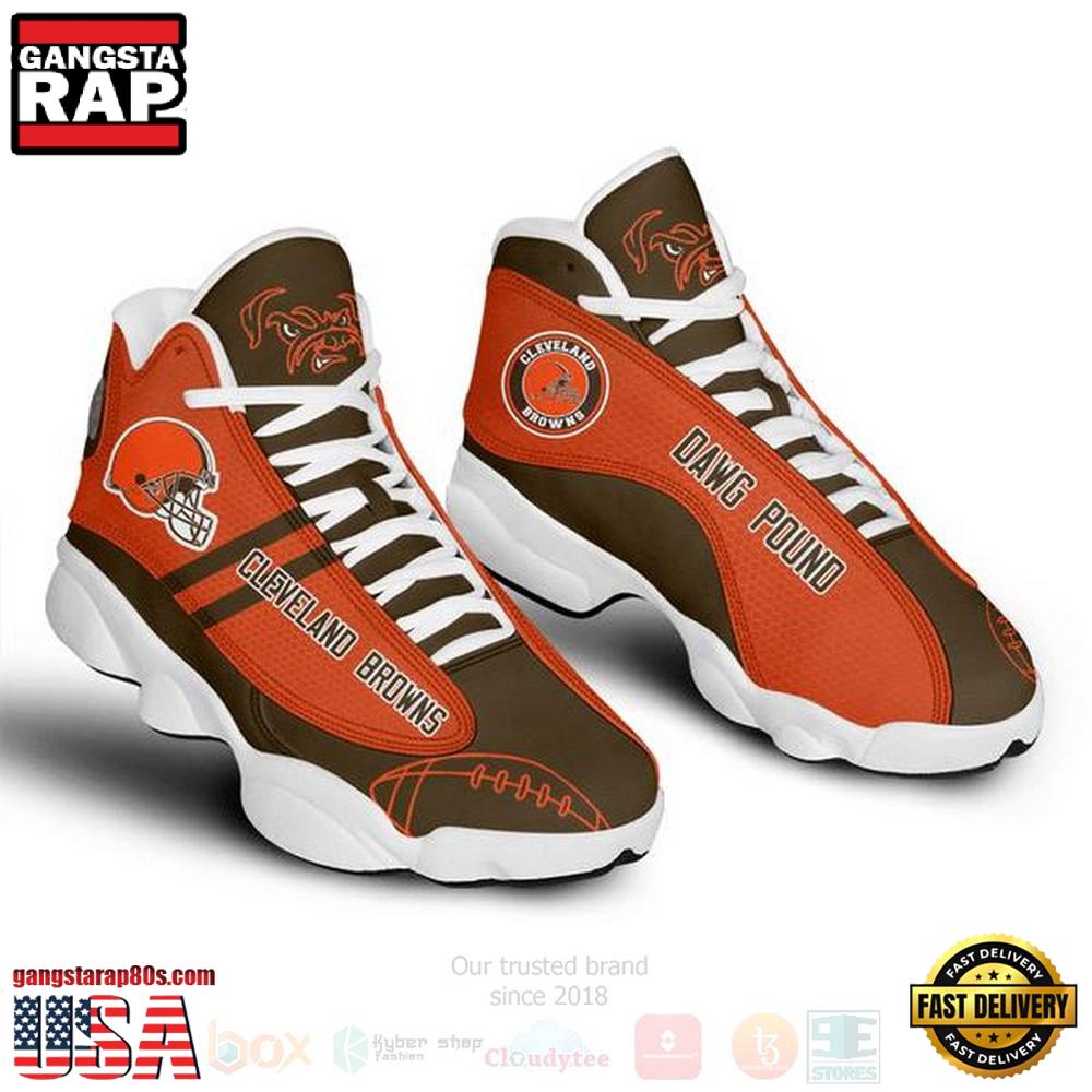 NFL Cleveland Browns Air Jordan 13 Shoes 3 NFL Cleveland Browns Air Jordan 13 Shoes 3