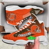 Cleveland Browns NFL Custom Name Retro Jordan 13 Shoes