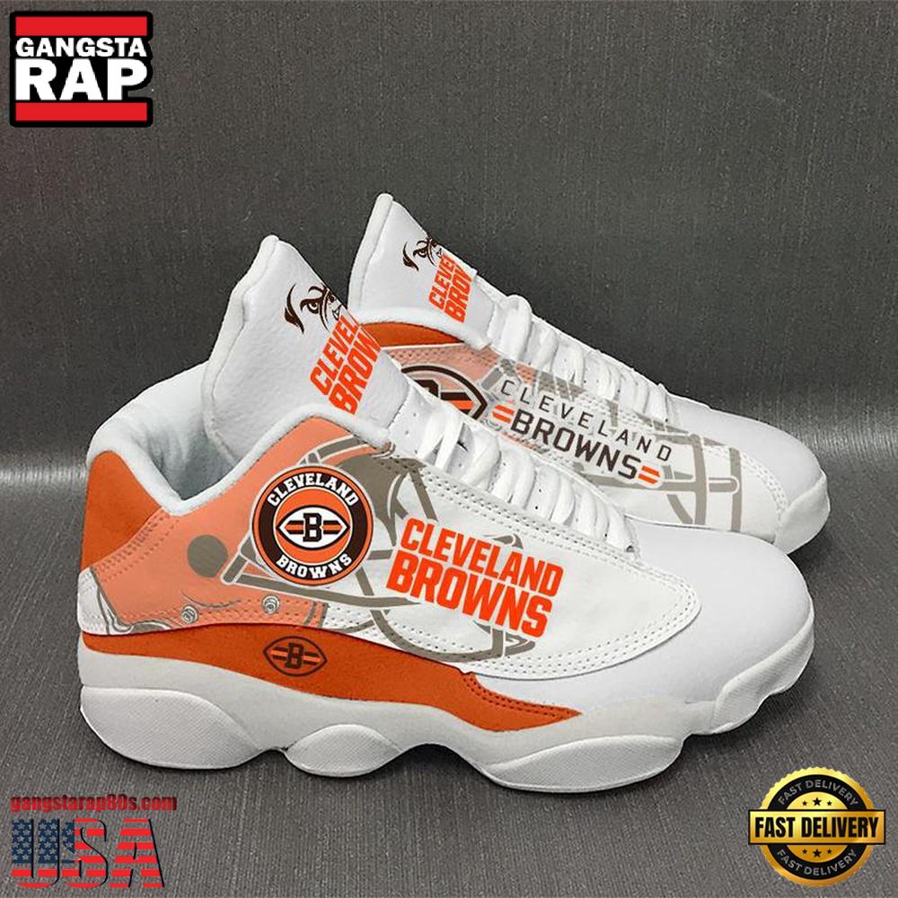 NFL Cleveland Browns Ver 2 Air Jordan 13 Sneaker NFL Cleveland Browns Ver 2 Air Jordan 13 Sneaker