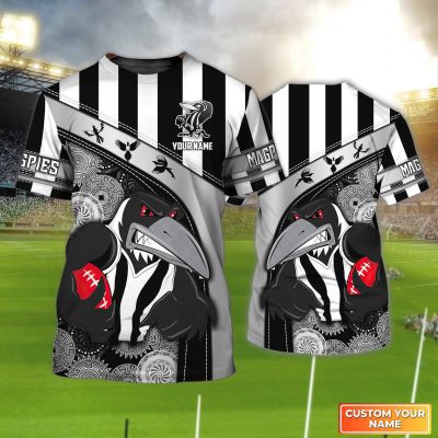 Collingwood Magpies | Magpies Personalized Name 3D Tshirt Tad 03
