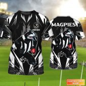 Collingwood Magpies | Magpies Personalized Name 3D Tshirt Tad 05