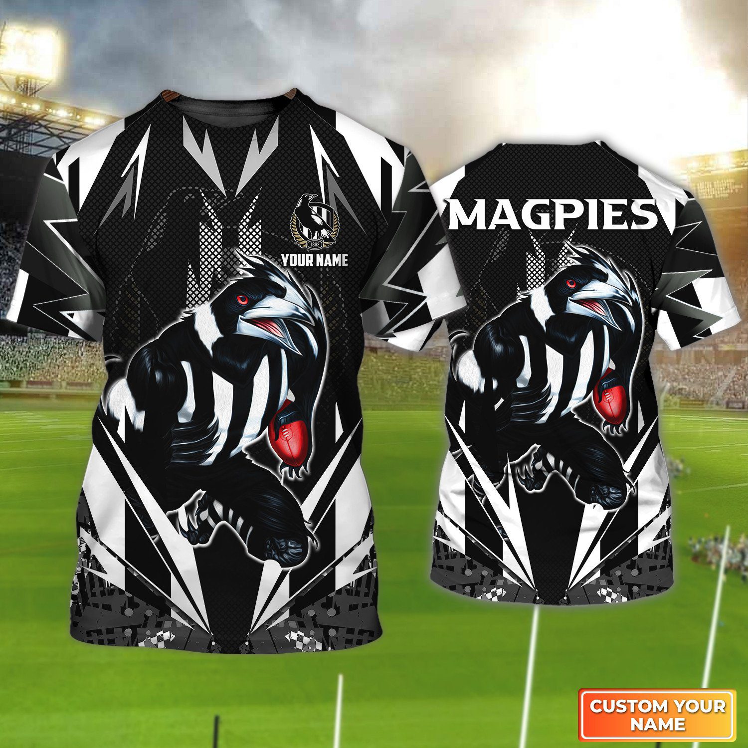 Collingwood Magpies | Magpies Personalized Name 3D Tshirt Tad 05 Collingwood Magpies | Magpies Personalized Name 3D Tshirt Tad 05