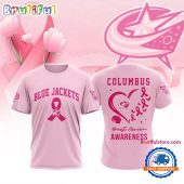 Columbus Blue Jackets 2025 NHL Pink Breast Cancer Awareness All Over Print Shirt