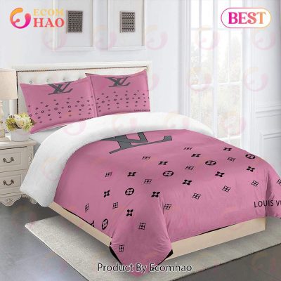 Comforter Sets Beautiful Pink Louis Vuitton Bedding Set