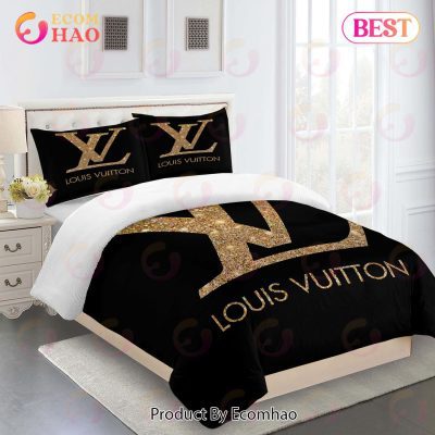 Comforter Sets Black Dark Beige Full Louis Vuitton Bedding Set
