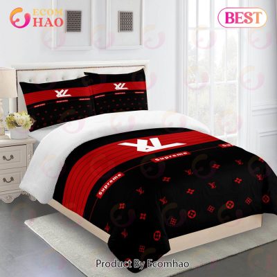 Comforter Sets Full Red And Black Louis Vuitton Bedding Set