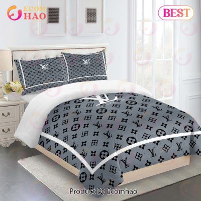 Comforter Sets Gray White Black Full Louis Vuitton Bedding Set Home Decoration