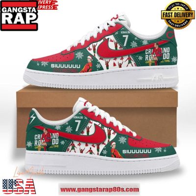 CR7 Siuu Christmas Limited Edition Air Force 1 Running Sneakers Shoes