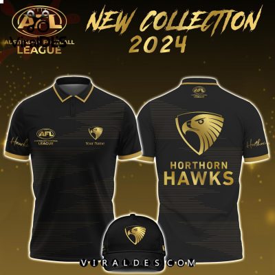 Custom Hawthorn Hawks AFL Polo, Cap Limited Edition