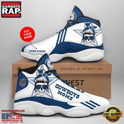 NFL Custom Name Dallas Cowboys New Design Air Jordan 13 Running Sneakers For Men Women