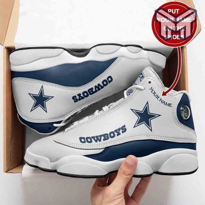Custom Name Dallas Cowboys Nfl Football Air Jordan13 Shoes