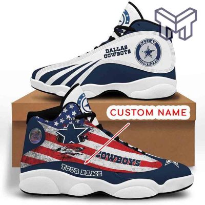 Custom Name Dallas Cowboys Nfl Logo Football Air Jordan 13 Shoes