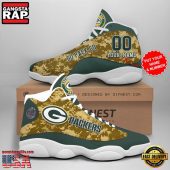 NFL Custom Name Green Bay Packers New Design Air Jordan 13 Running Sneakers For Men Women