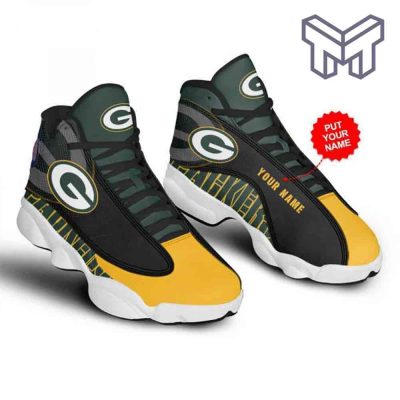 Custom Name Green Bay Packerss Fans Sport Nfl Air Jordan13 Shoes