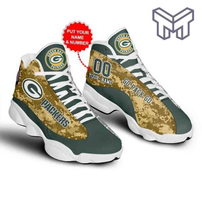 Custom Name Green Bay Packerss Football Nfl Air Jordan 13 Shoes