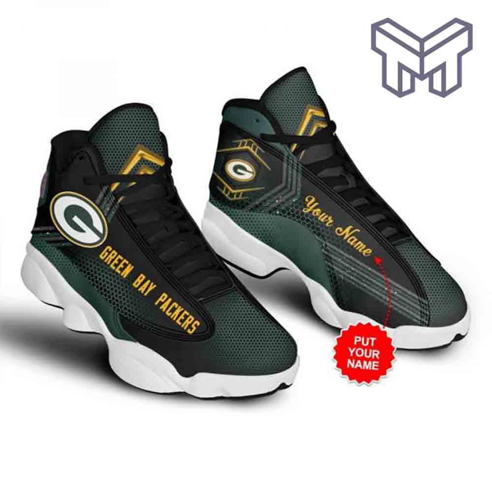 Custom Name Green Bay Packerss Football Nfl Jordan13 Shoes Custom Name Green Bay Packerss Football Nfl Jordan13 Shoes